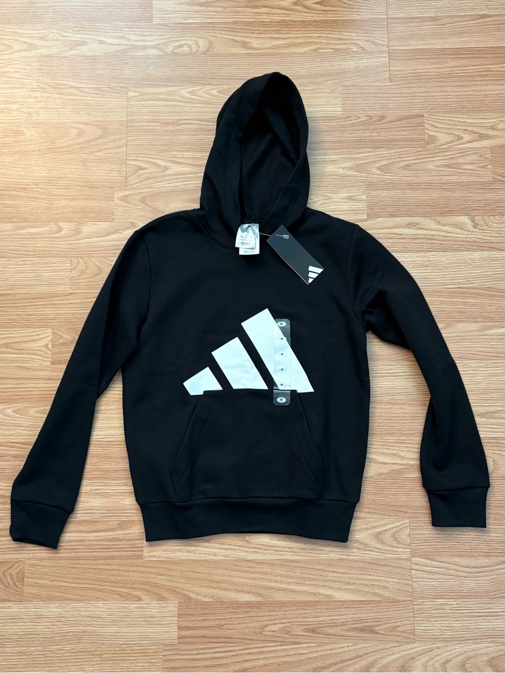 Youth Adidas Black Logo Pullover Hoodie